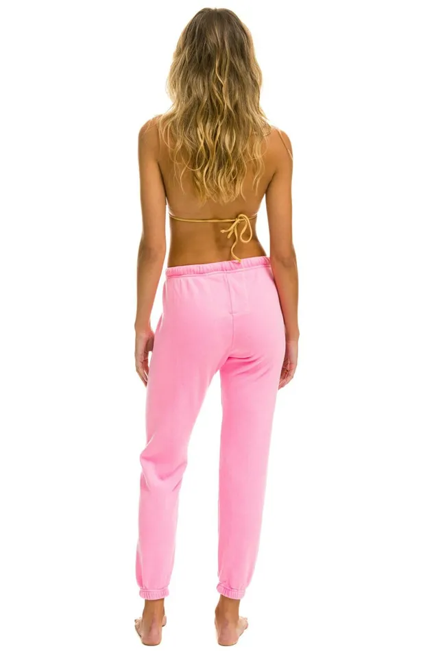 Women LOGO SWEATPANTS 8211 NEON PINK Aviator Nation Sweatpants Women LOGO SWEATPANTS 8211 NEON PINK Aviator Nation Sweatpants