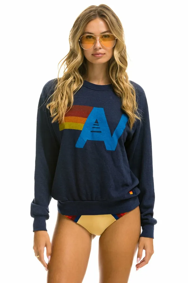 Women LOGO SWEATSHIRT 8211 NAVY Aviator Nation UnisexCrewSweatshirt