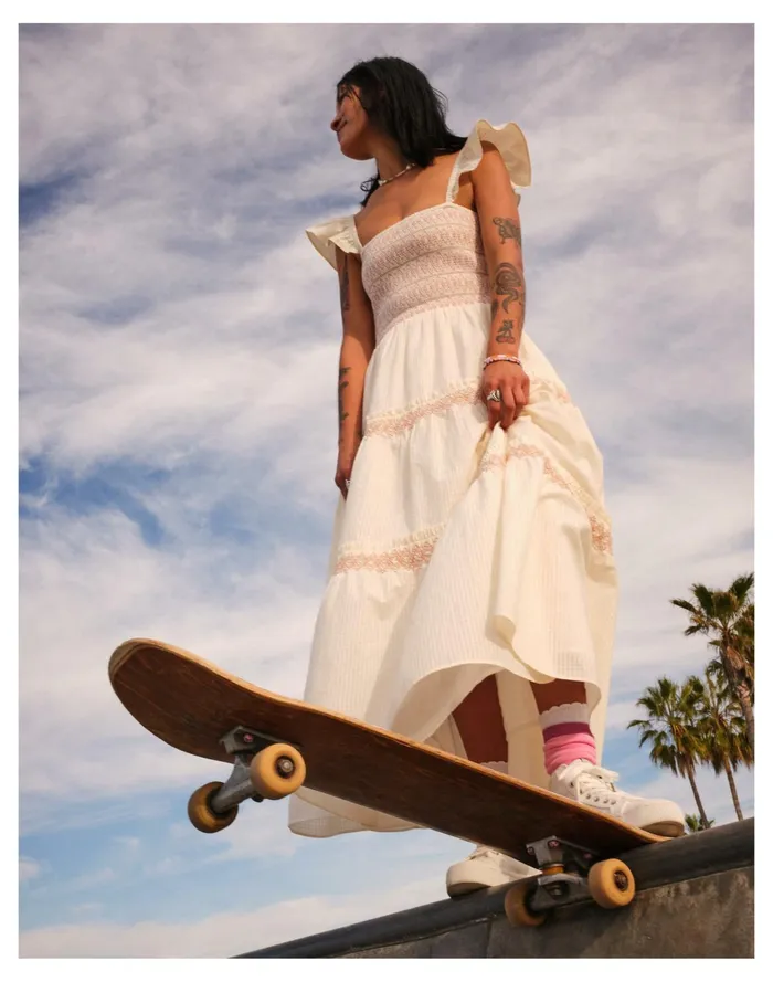 Women Lucie Smocked Tiered Midi Dress Lighthouse Madewell Dresses Women Lucie Smocked Tiered Midi Dress Lighthouse Madewell Dresses