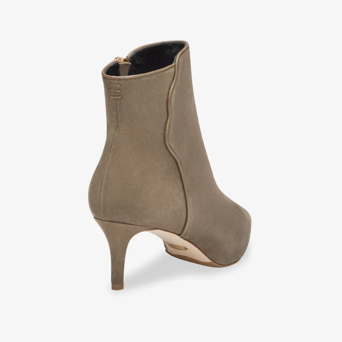 Women M M LaFleur The Sarah Flint Perfect Dress Bootie 60 Taupe Suede Shoes
