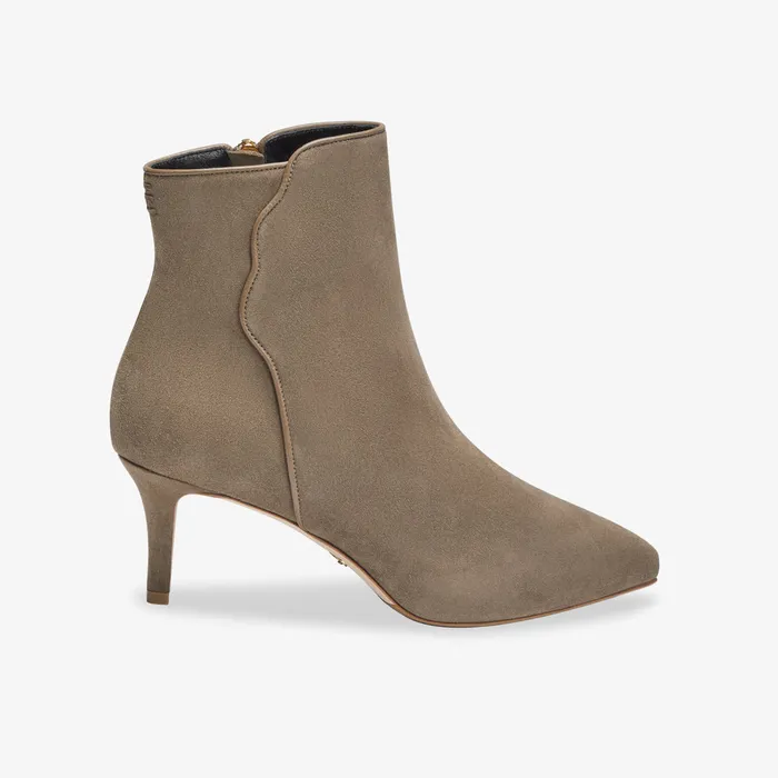 Women M M LaFleur The Sarah Flint Perfect Dress Bootie 60 Taupe Suede Shoes