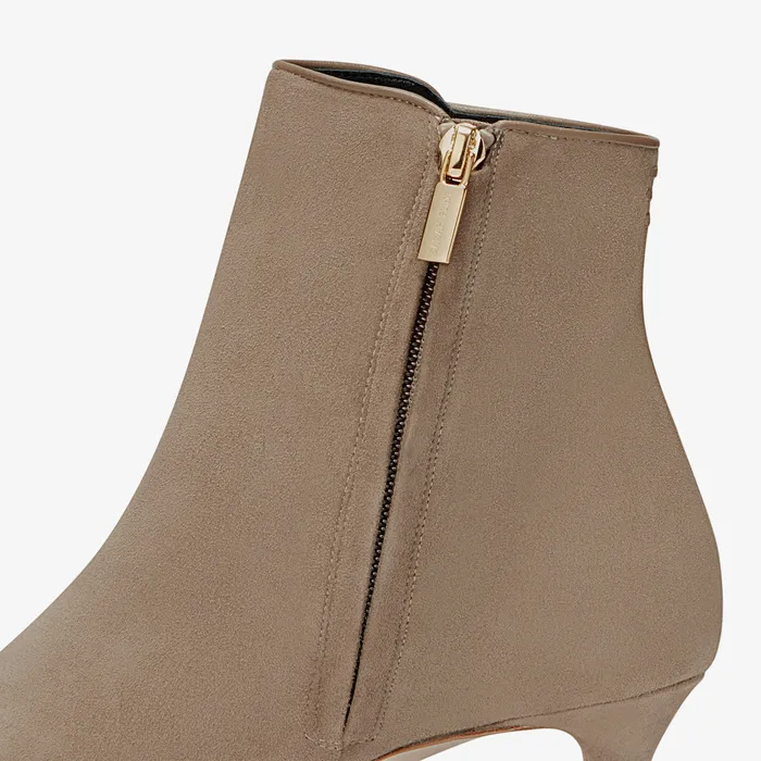 Women M M LaFleur The Sarah Flint Perfect Dress Bootie 60 Taupe Suede Shoes