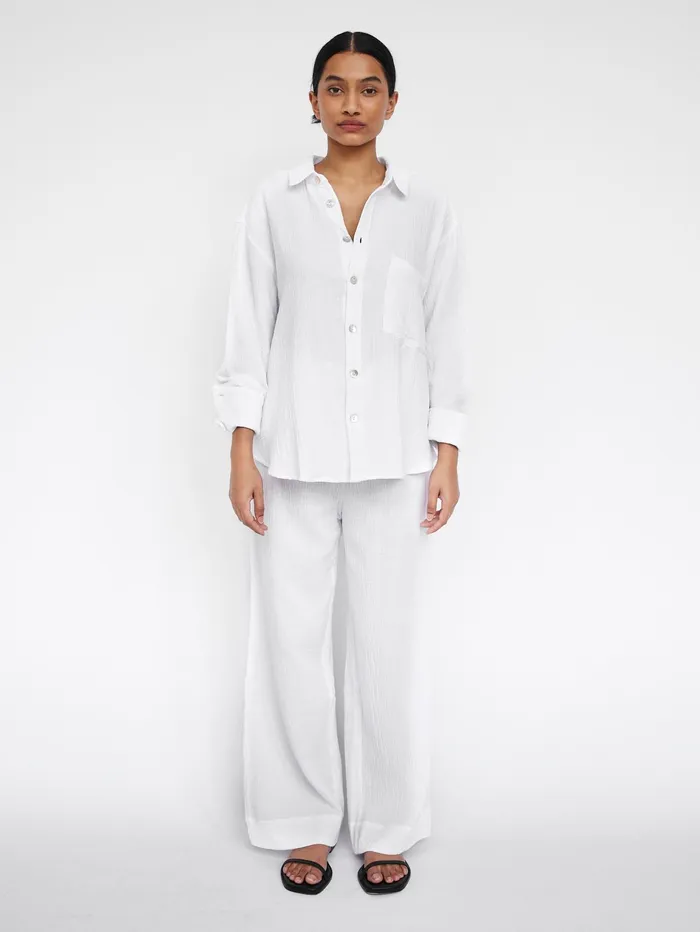 Women Maison Essentiele 8211 Core Pant In White The UNDONE Pants