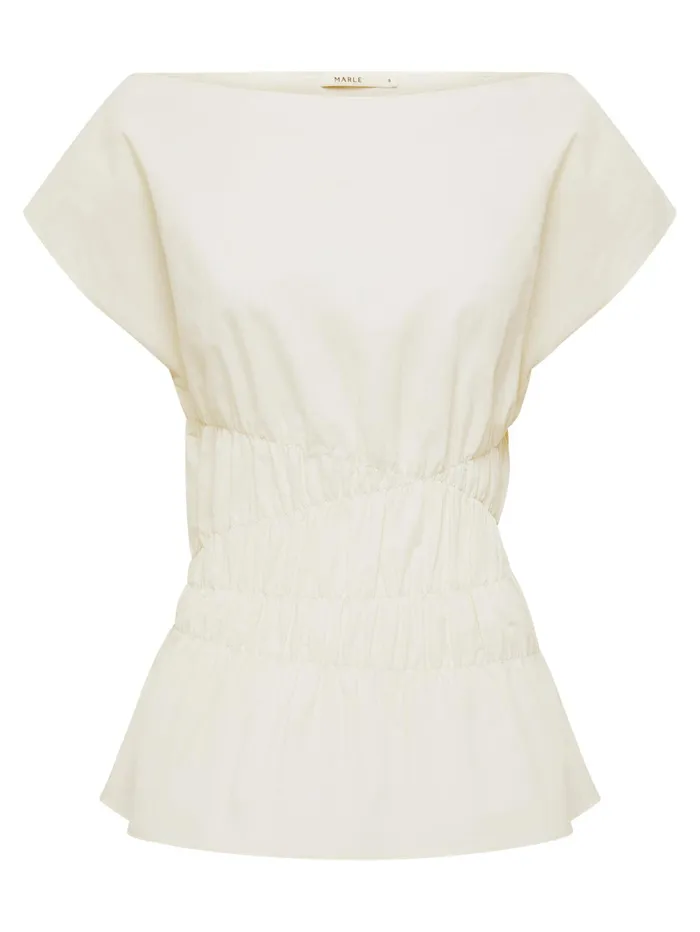 Women Marle 8211 Aida Top In Ivory The UNDONE Tops