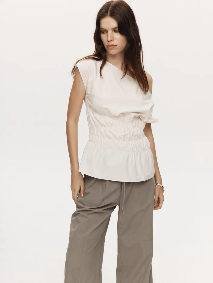 Women Marle 8211 Aida Top In Ivory The UNDONE Tops