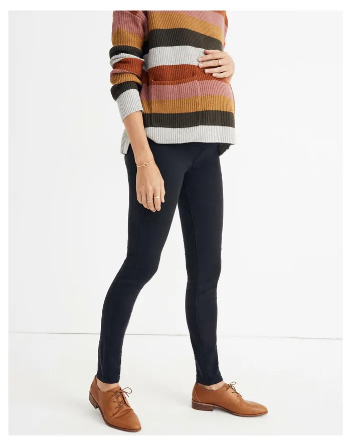 Women Maternity Over The Belly Skinny Jeans In Lunar Wash Lunar Wash Madewell Jeans