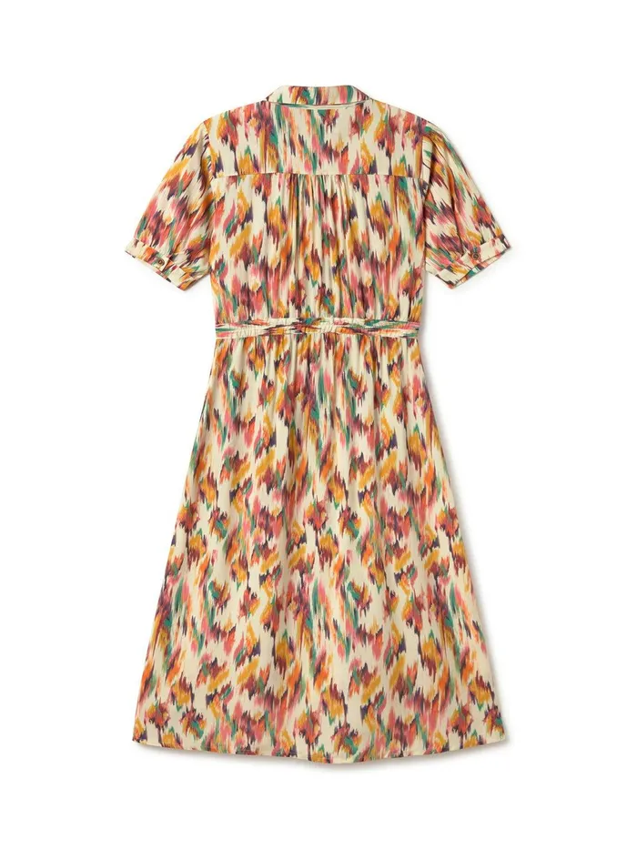 Women Matsu 8211 Ikat Print Ecru TWOTHIRDS Dresses