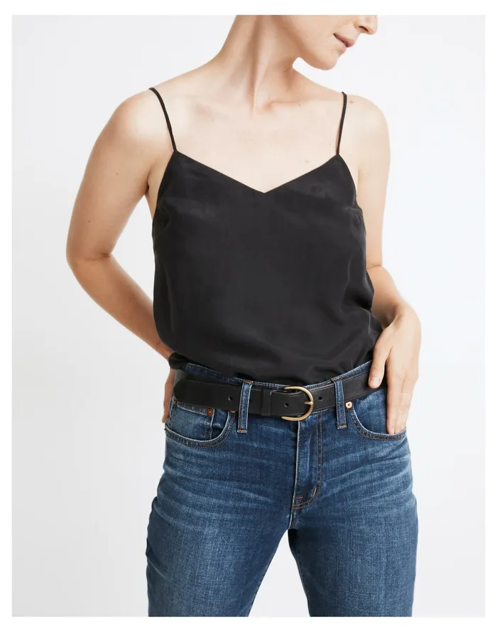 Women Medium Perfect Leather Belt True Black Madewell Belts Women Medium Perfect Leather Belt True Black Madewell Belts