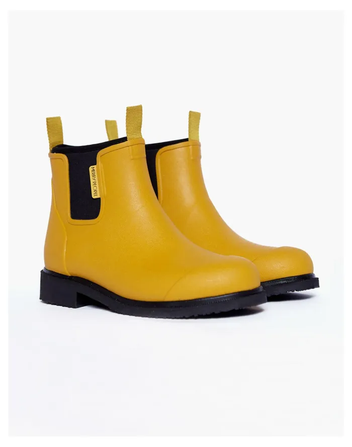 Women Merry People Bobbi Rain Boots In Mustard Pale Chamois Madewell Boots