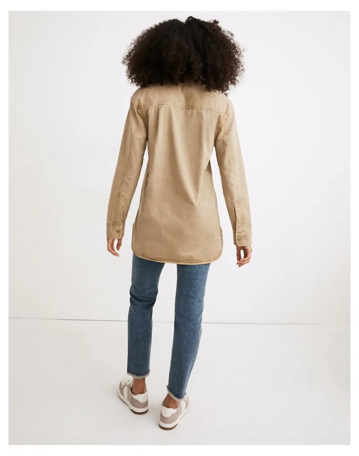 Women Military Popover Shirt Ash Green Madewell Tops and Shirts Women Military Popover Shirt Ash Green Madewell Tops and Shirts