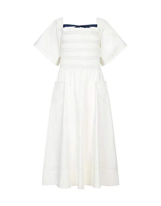 Women Mirla Beane Puff Sleeve Dress Cream Monsoon Dresses