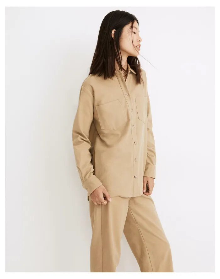 Women Moleskin Sunday Shirt Ash Green Madewell Tops and Shirts Women Moleskin Sunday Shirt Ash Green Madewell Tops and Shirts