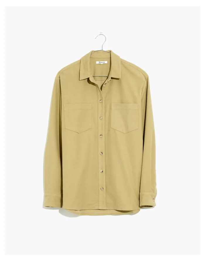 Women Moleskin Sunday Shirt Ash Green Madewell Tops and Shirts Women Moleskin Sunday Shirt Ash Green Madewell Tops and Shirts