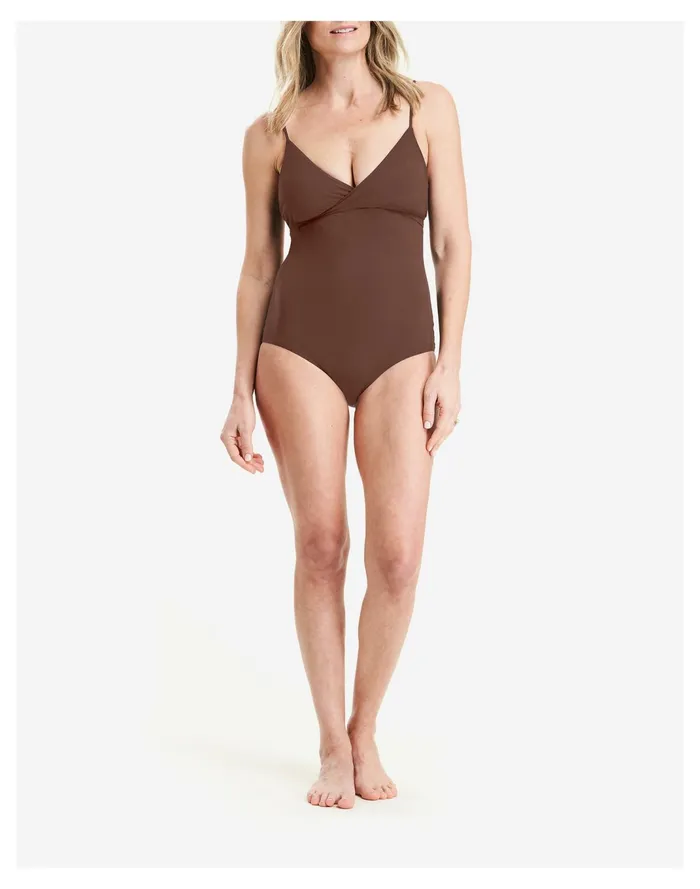 Women MOLOCO Nora Nursing One Piece Swimsuit Brown Madewell Swim Women MOLOCO Nora Nursing One Piece Swimsuit Brown Madewell Swim