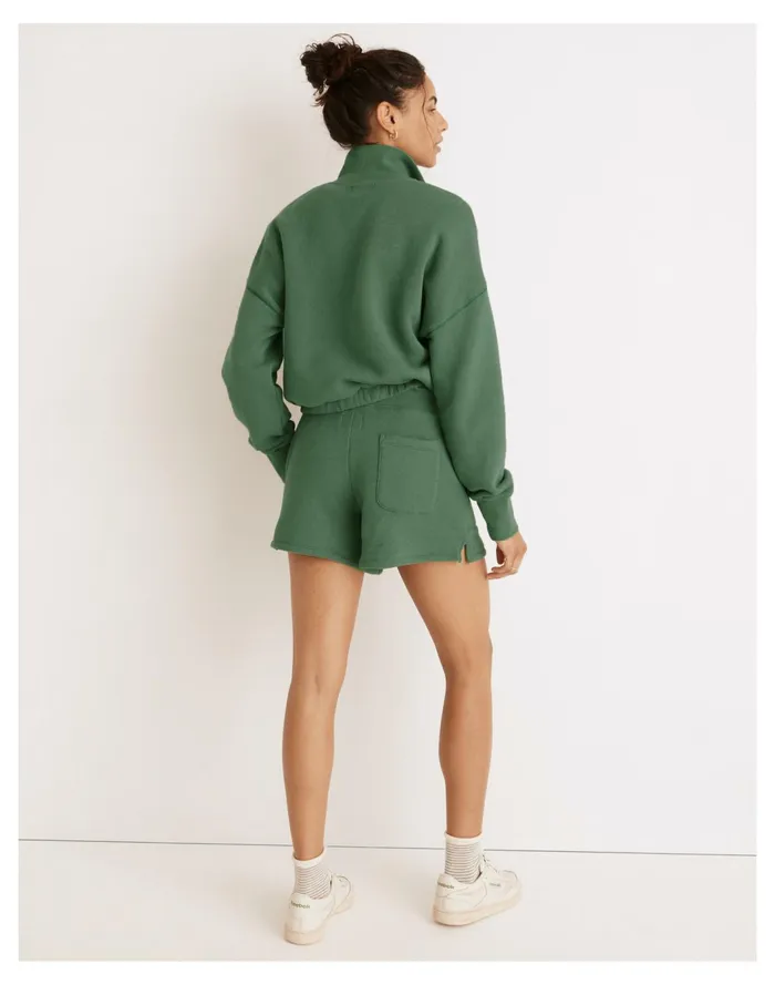 Women MWL Airyterry Stitched Pocket Sweatshorts Hthr Versailles Green Madewell MWL Athleisure Women MWL Airyterry Stitched Pocket Sweatshorts Hthr Versailles Green Madewell MWL Athleisure