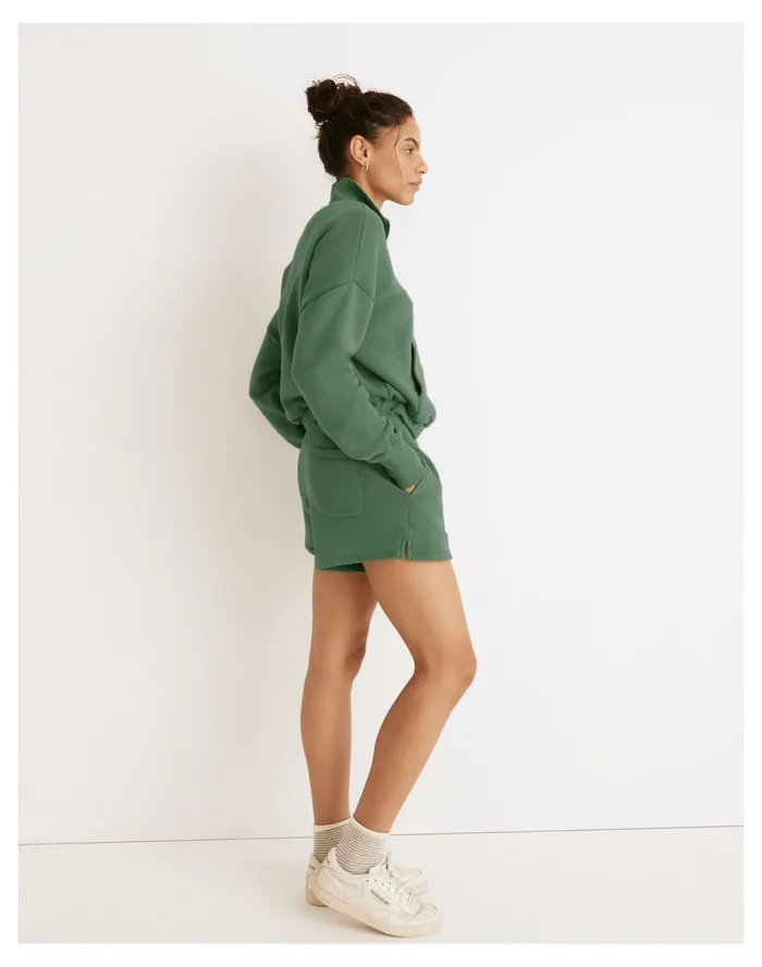 Women MWL Airyterry Stitched Pocket Sweatshorts Hthr Versailles Green Madewell MWL Athleisure Women MWL Airyterry Stitched Pocket Sweatshorts Hthr Versailles Green Madewell MWL Athleisure