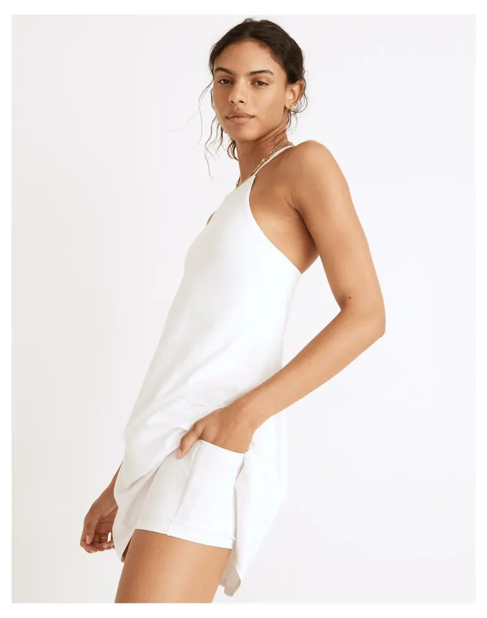 Women MWL Flex Fitness Dress Eyelet White Madewell Activewear Women MWL Flex Fitness Dress Eyelet White Madewell Activewear