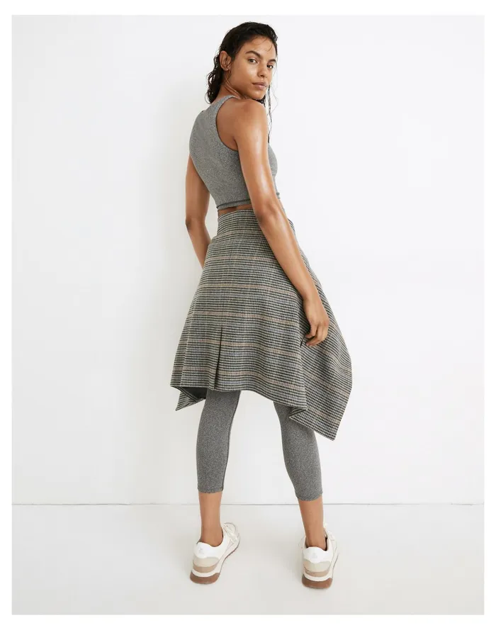 Women MWL Form Racerback Crop Top In Heathered Charcoal Hthr Charcoal Madewell Activewear