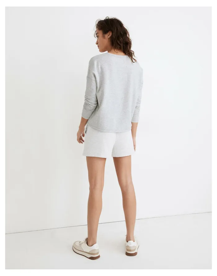 Women MWL Superbrushed Easygoing Sweatshirt Icy Hthr Madewell MWL Athleisure Women MWL Superbrushed Easygoing Sweatshirt Icy Hthr Madewell MWL Athleisure
