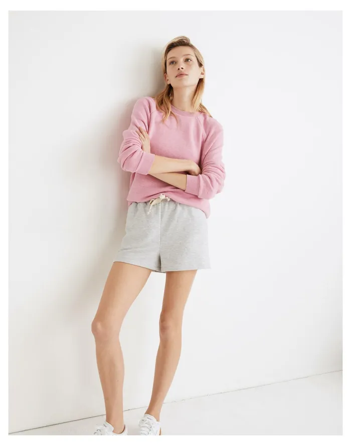 Women MWL Superbrushed Easygoing Sweatshorts Icy Hthr Madewell MWL Athleisure