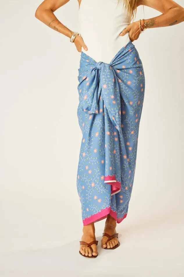 Women Natalie Martin Bottoms Sarong Pinwheel Denim