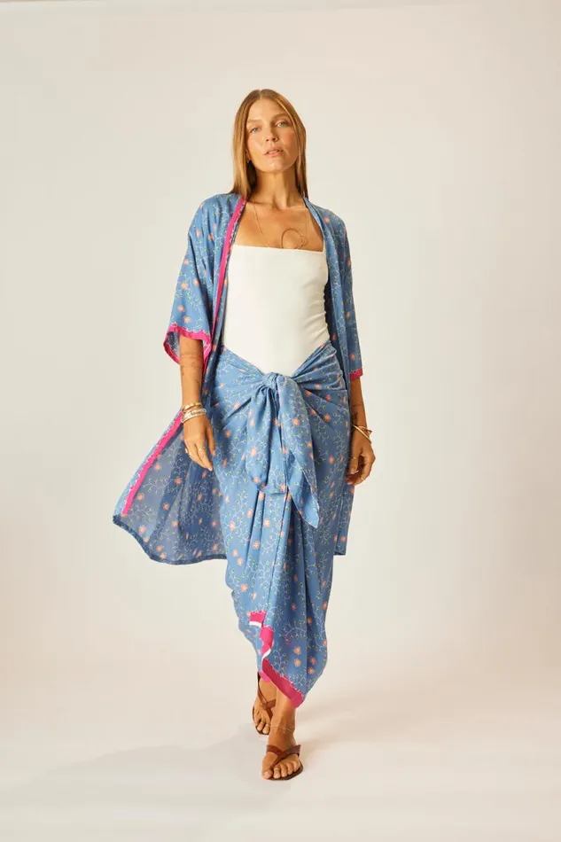 Women Natalie Martin Bottoms Sarong Pinwheel Denim