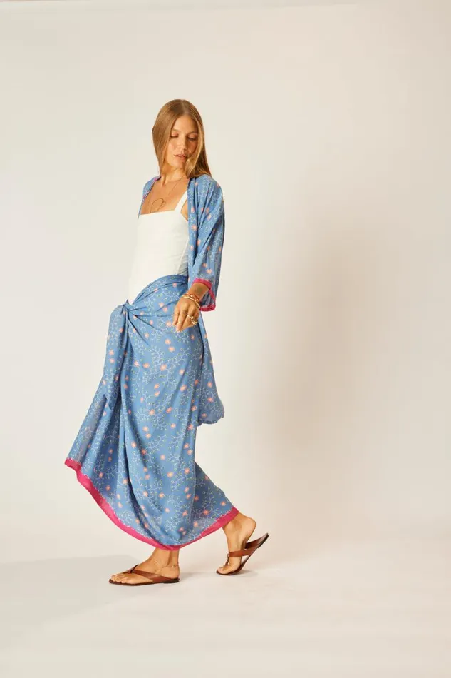 Women Natalie Martin Bottoms Sarong Pinwheel Denim