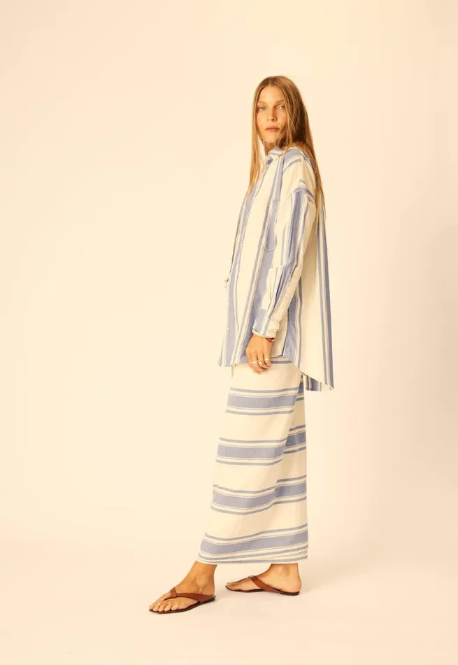 Women Natalie Martin Bottoms SarongScarf French Stripe Blue