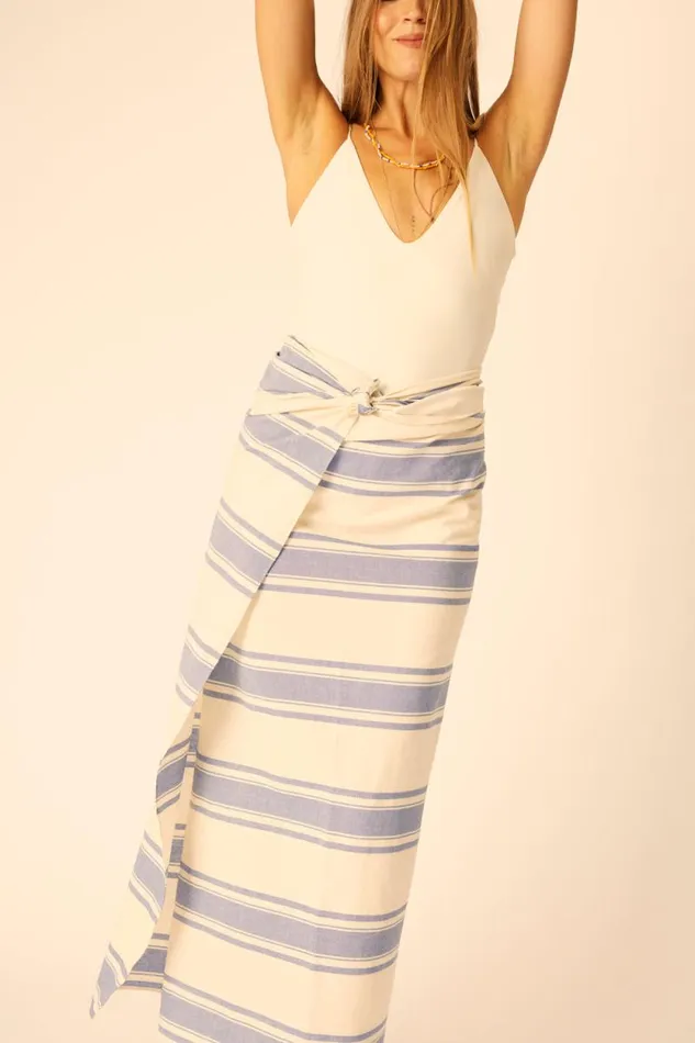 Women Natalie Martin Bottoms SarongScarf French Stripe Blue