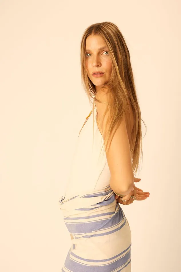 Women Natalie Martin Bottoms SarongScarf French Stripe Blue