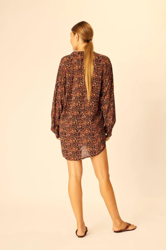 Women Natalie Martin Coverups Aprs Swim Shirt Petite Fleur Noire