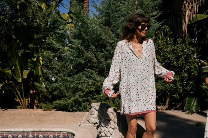 Women Natalie Martin Coverups Aprs Swim Top Pinwheel Cotton
