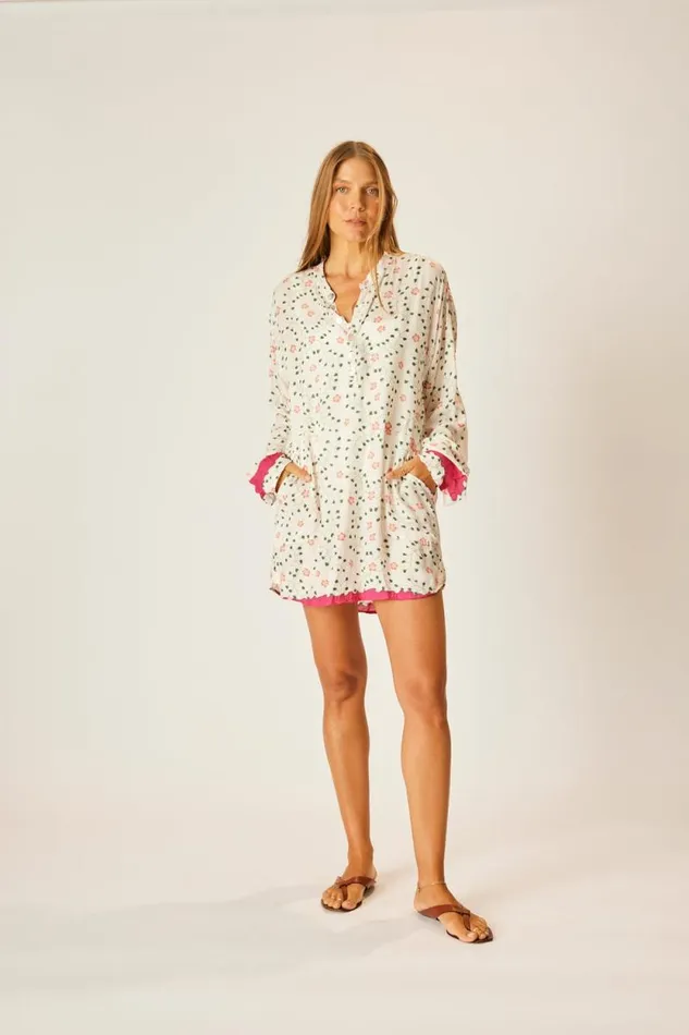 Women Natalie Martin Coverups Aprs Swim Top Pinwheel Cotton