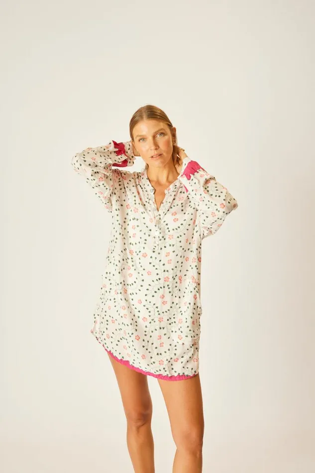 Women Natalie Martin Coverups Aprs Swim Top Pinwheel Cotton