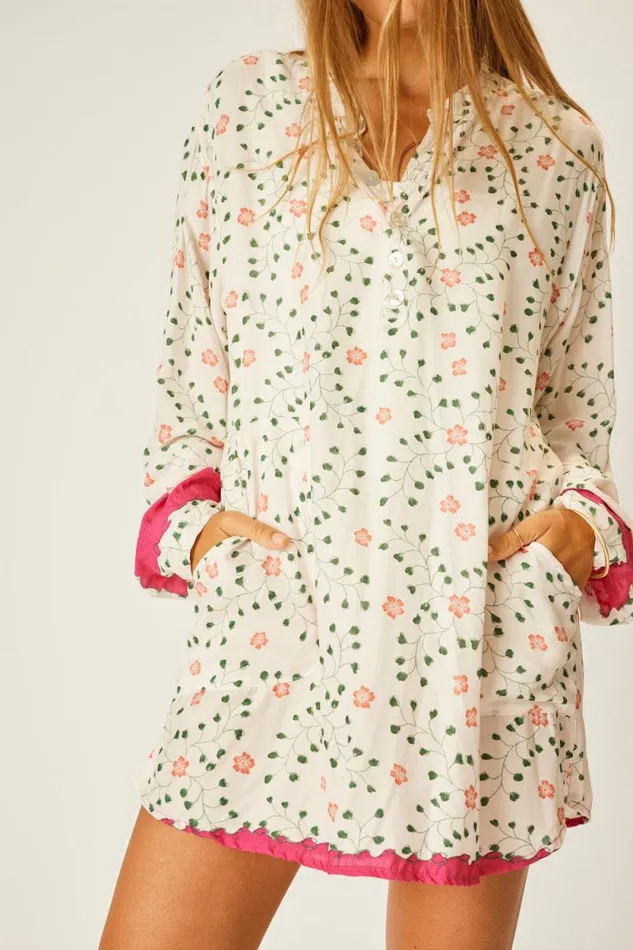 Women Natalie Martin Coverups Aprs Swim Top Pinwheel Cotton