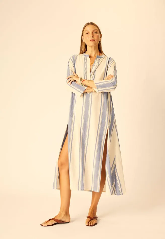 Women Natalie Martin Coverups Isobel Dress French Stripe Blue