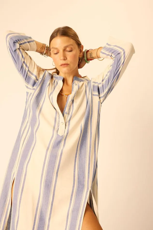 Women Natalie Martin Coverups Isobel Dress French Stripe Blue
