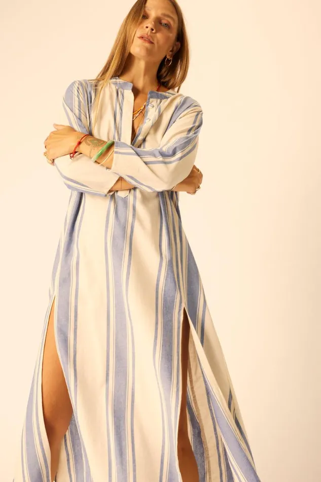 Women Natalie Martin Coverups Isobel Dress French Stripe Blue