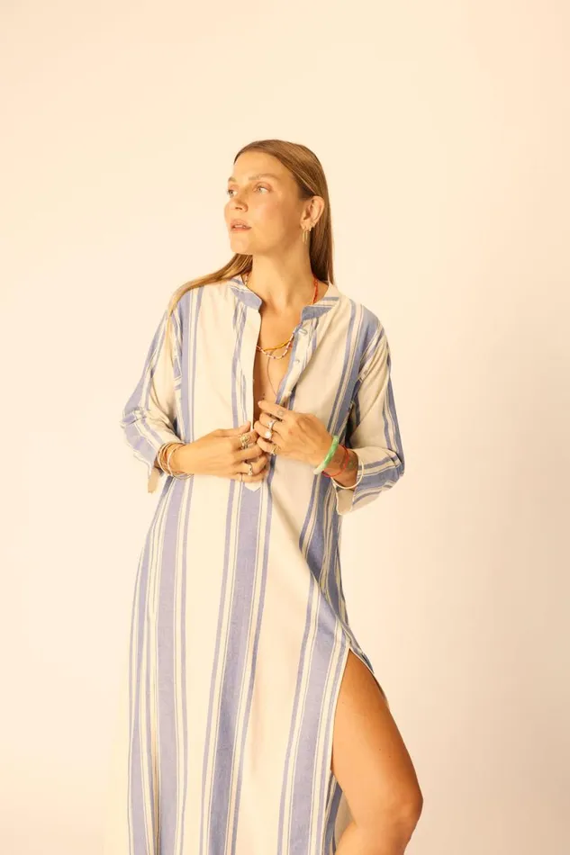 Women Natalie Martin Coverups Isobel Dress French Stripe Blue