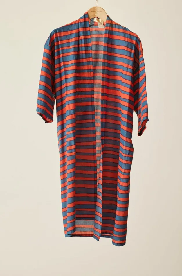 Women Natalie Martin Coverups Lennon Kimono Batik Stripe Blood Orange
