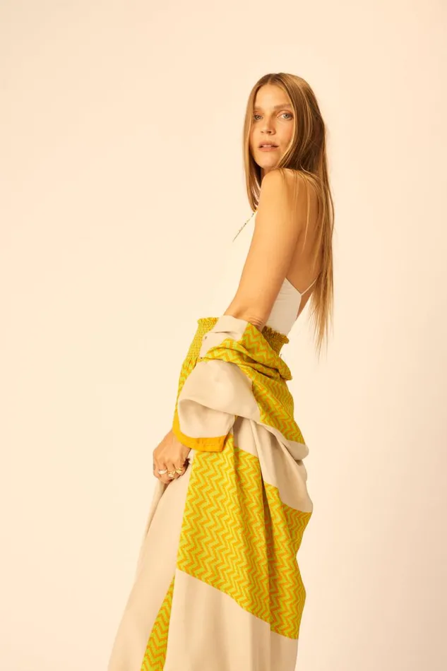 Women Natalie Martin Coverups Lennon Kimono Block Zigzag Tangerine