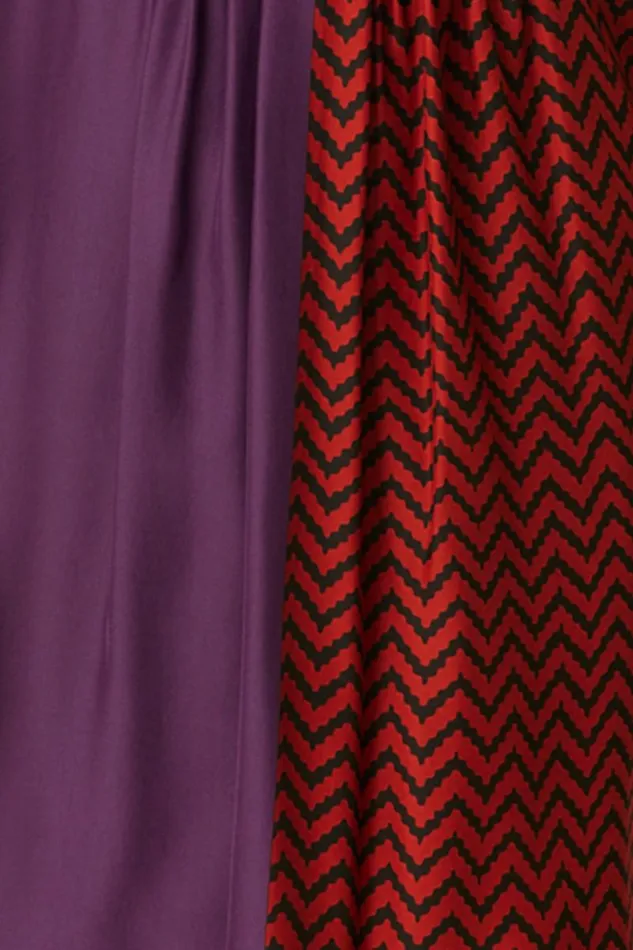 Women Natalie Martin Coverups Marina Dress Block Zigzag Aubergine