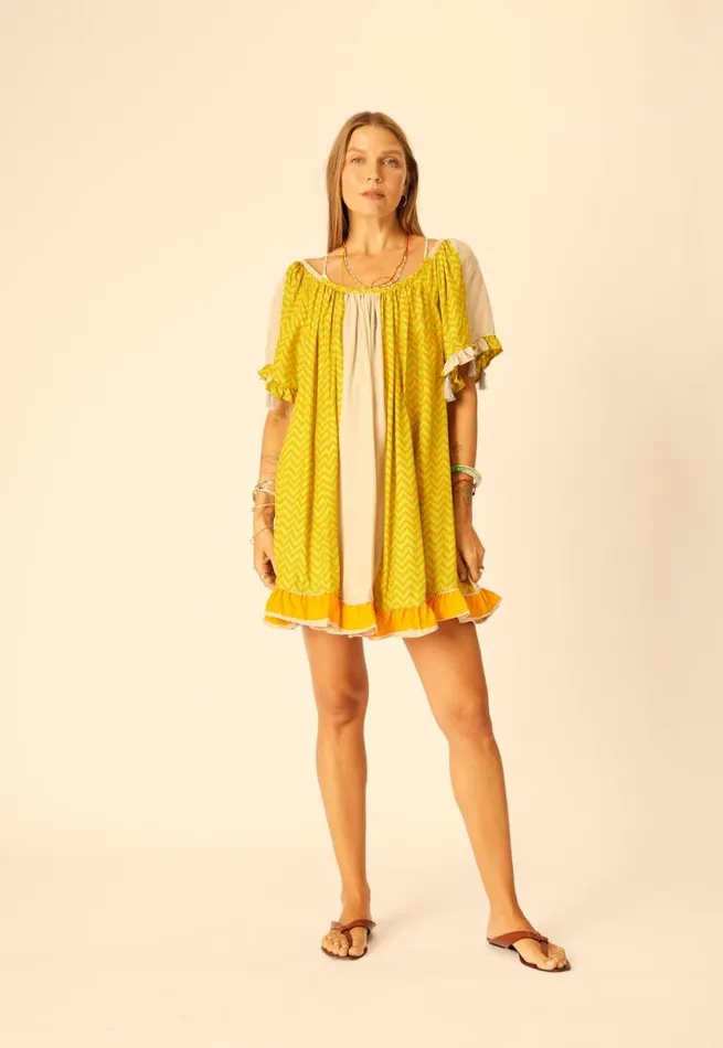 Women Natalie Martin Coverups Marina Dress Block Zigzag Aubergine