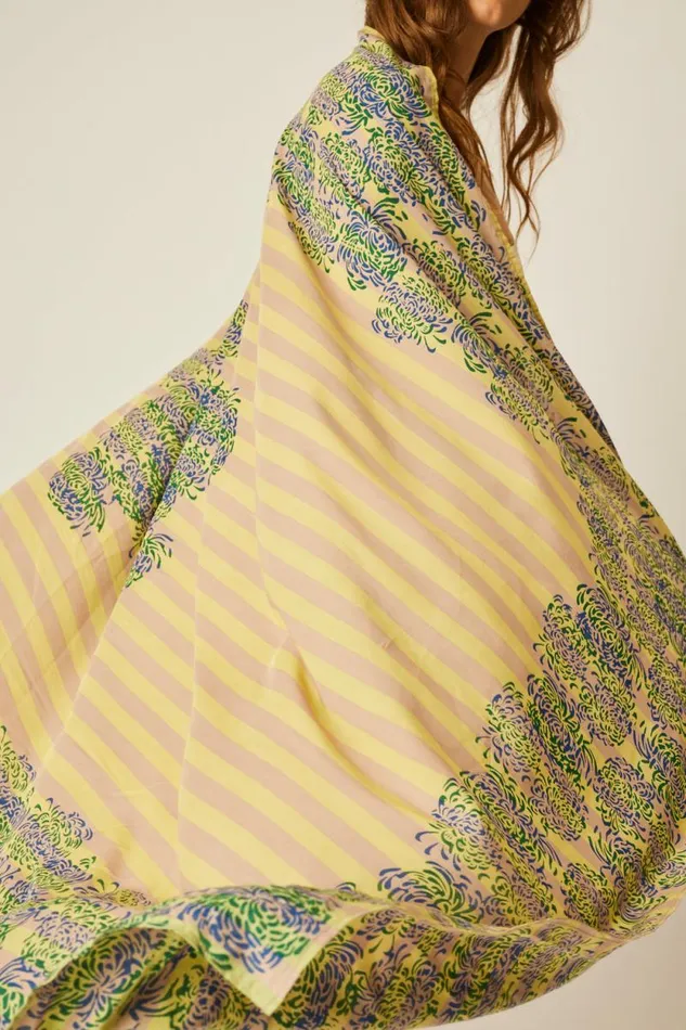 Women Natalie Martin Coverups Sarong Batik Chrysanthemum Bluegreen