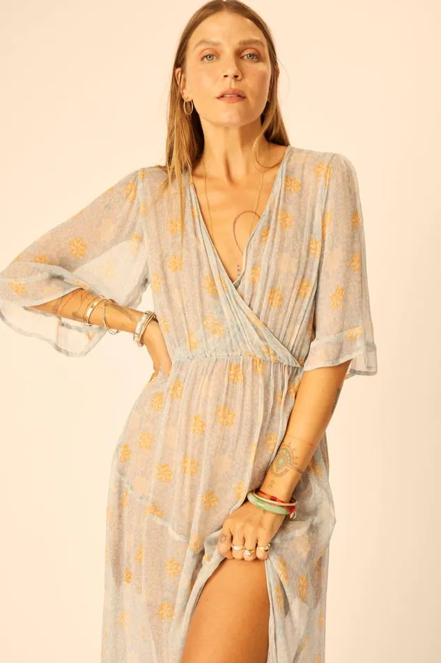 Women Natalie Martin Dresses Coco Maxi Snowflake Tangerine