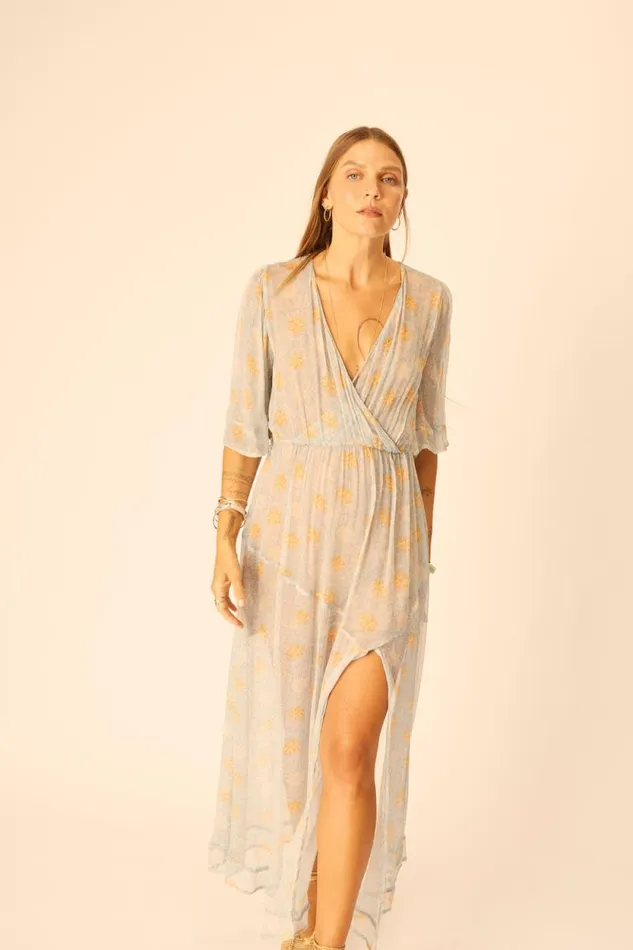 Women Natalie Martin Dresses Coco Maxi Snowflake Tangerine
