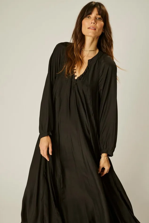 Women Natalie Martin Dresses Fiore Maxi Black Silk