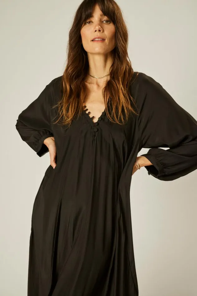 Women Natalie Martin Dresses Fiore Maxi Black Silk