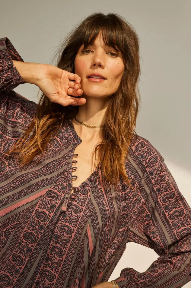 Women Natalie Martin Dresses Fiore Maxi Paisley Stripe Heather