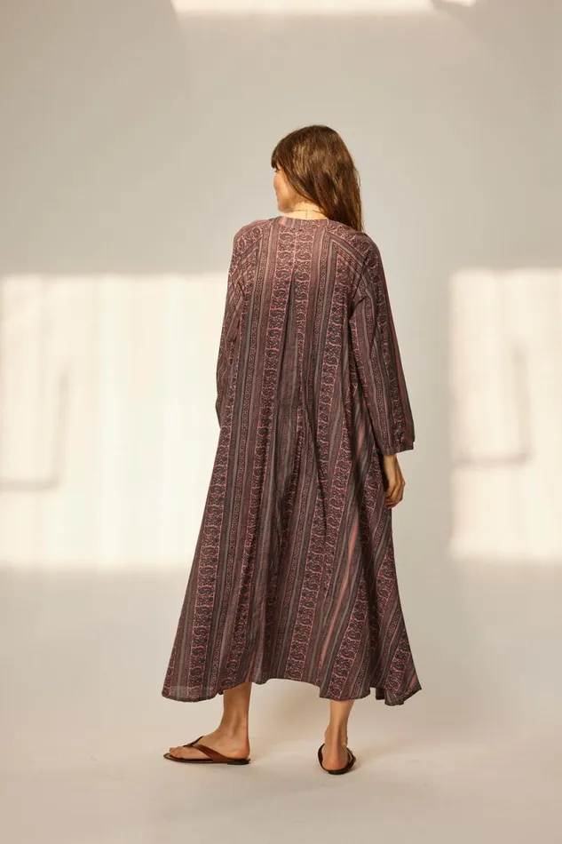 Women Natalie Martin Dresses Fiore Maxi Paisley Stripe Heather